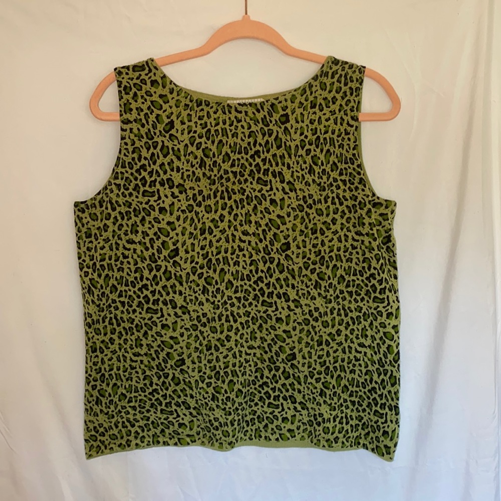 Vintage Green Cheetah Top